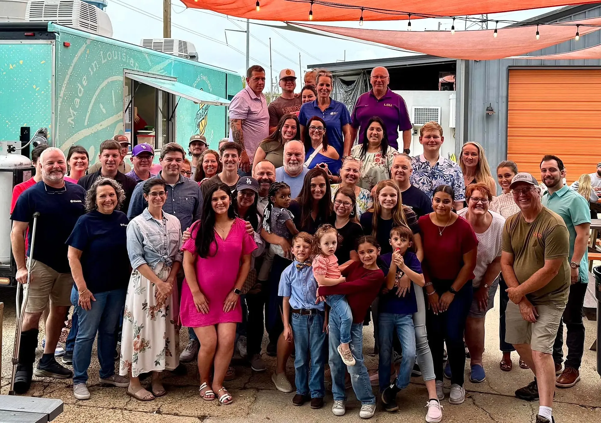 Denham Springs Kiwanis members and community members gathered together