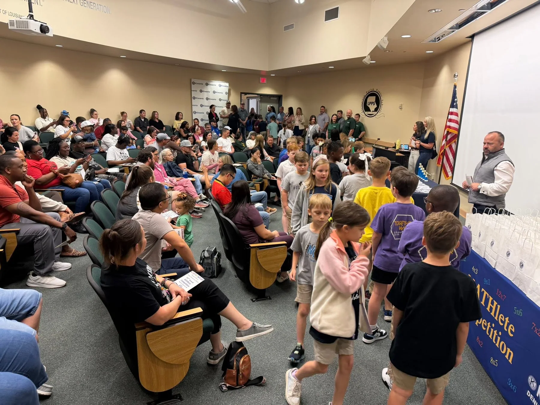 Students and families at the Livingston Parish third-grade Mathlete Competition